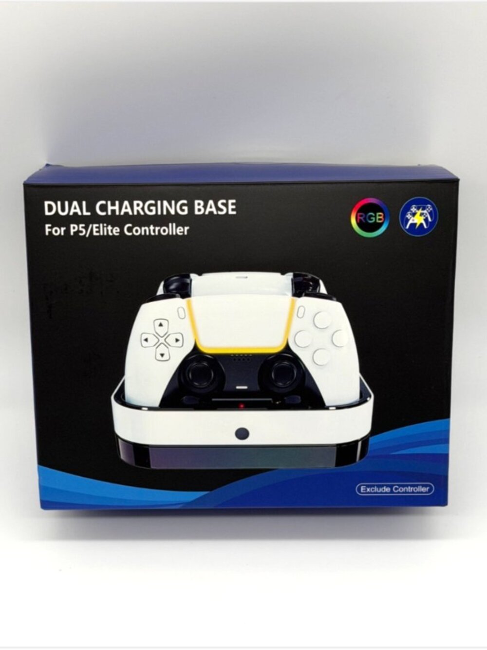 PS5 Dual Controller Charging Dock RGB Base Station USB C Open Box Tested